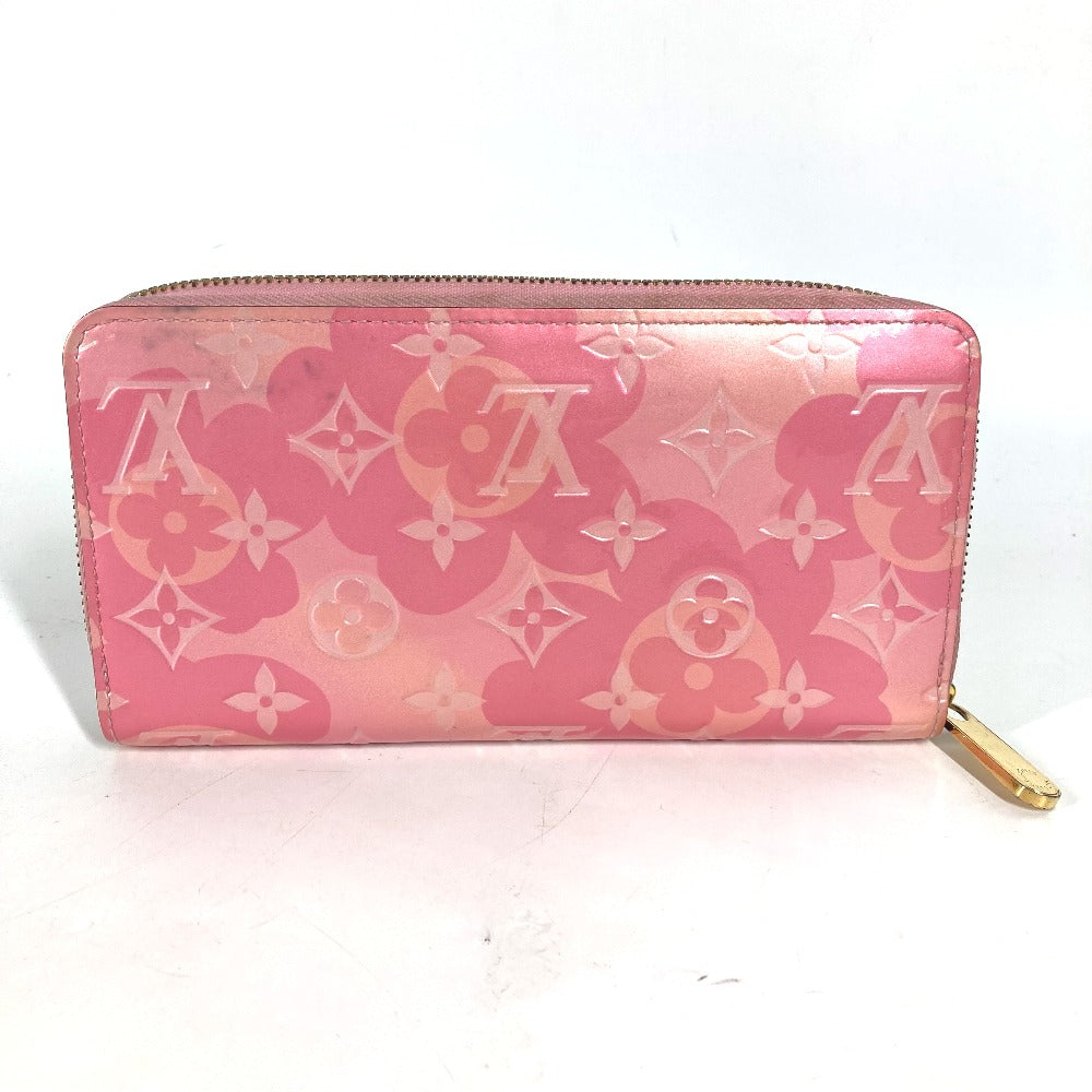 LOUIS VUITTON Long Wallet Purse M80309 Monogram Vernis pink Monogram Vernis Zippy wallet Women Used Authentic