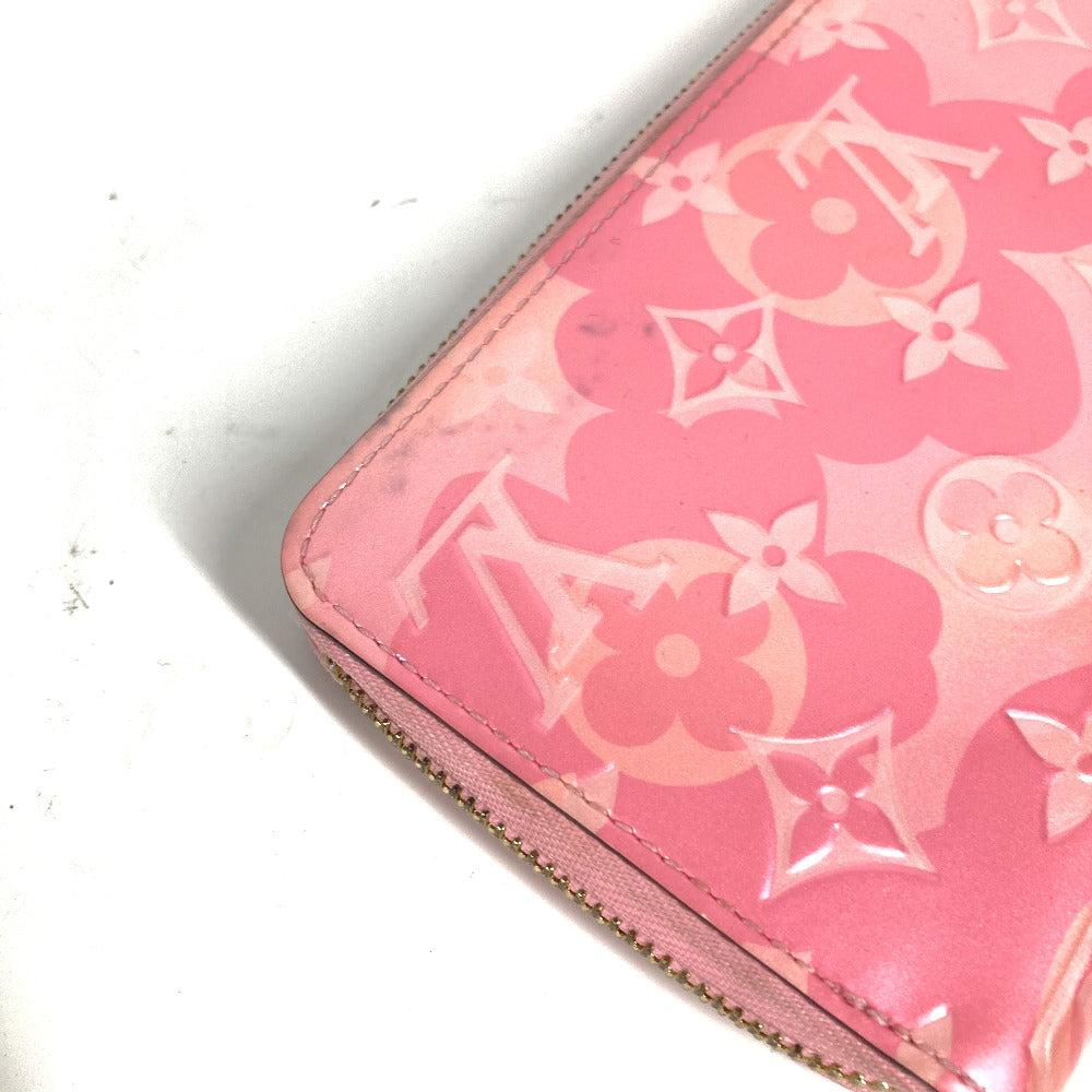 LOUIS VUITTON Long Wallet Purse M80309 Monogram Vernis pink Monogram Vernis Zippy wallet Women Used Authentic