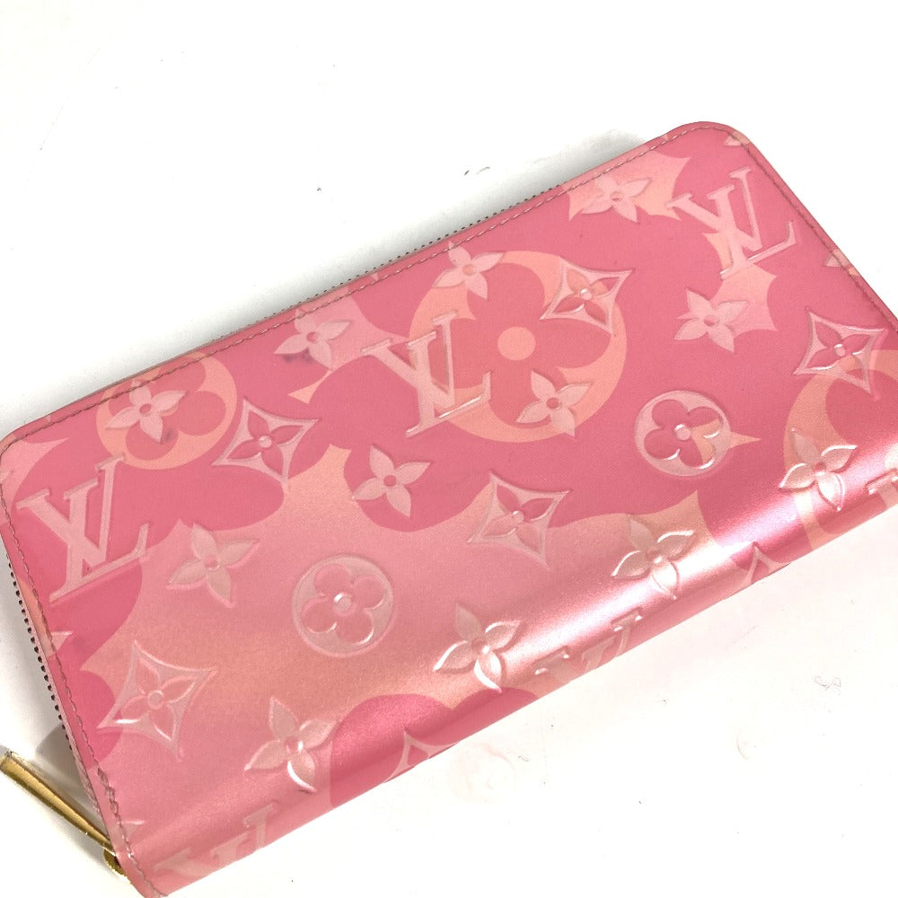 LOUIS VUITTON Long Wallet Purse M80309 Monogram Vernis pink Monogram Vernis Zippy wallet Women Used Authentic