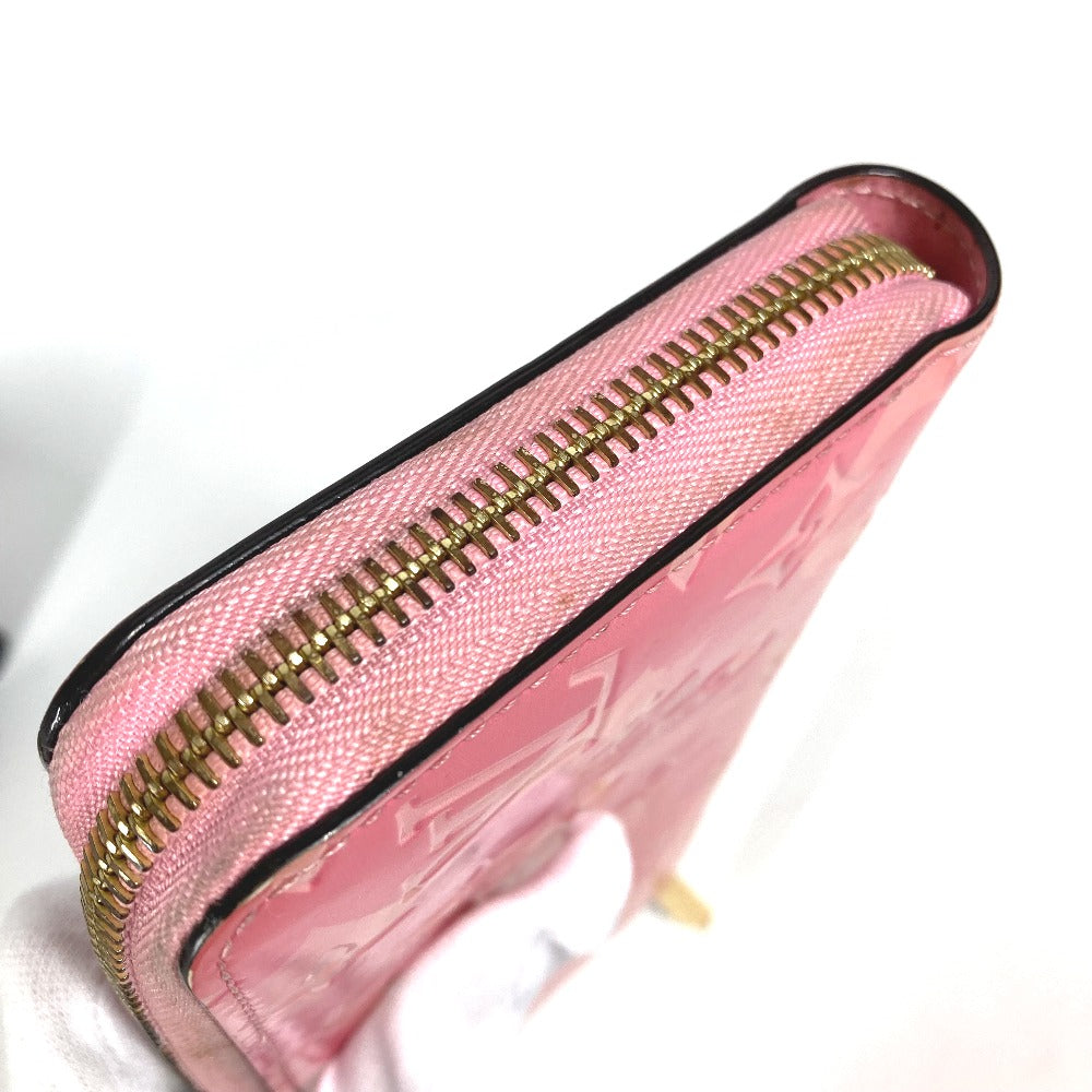 LOUIS VUITTON Long Wallet Purse M80309 Monogram Vernis pink Monogram Vernis Zippy wallet Women Used Authentic
