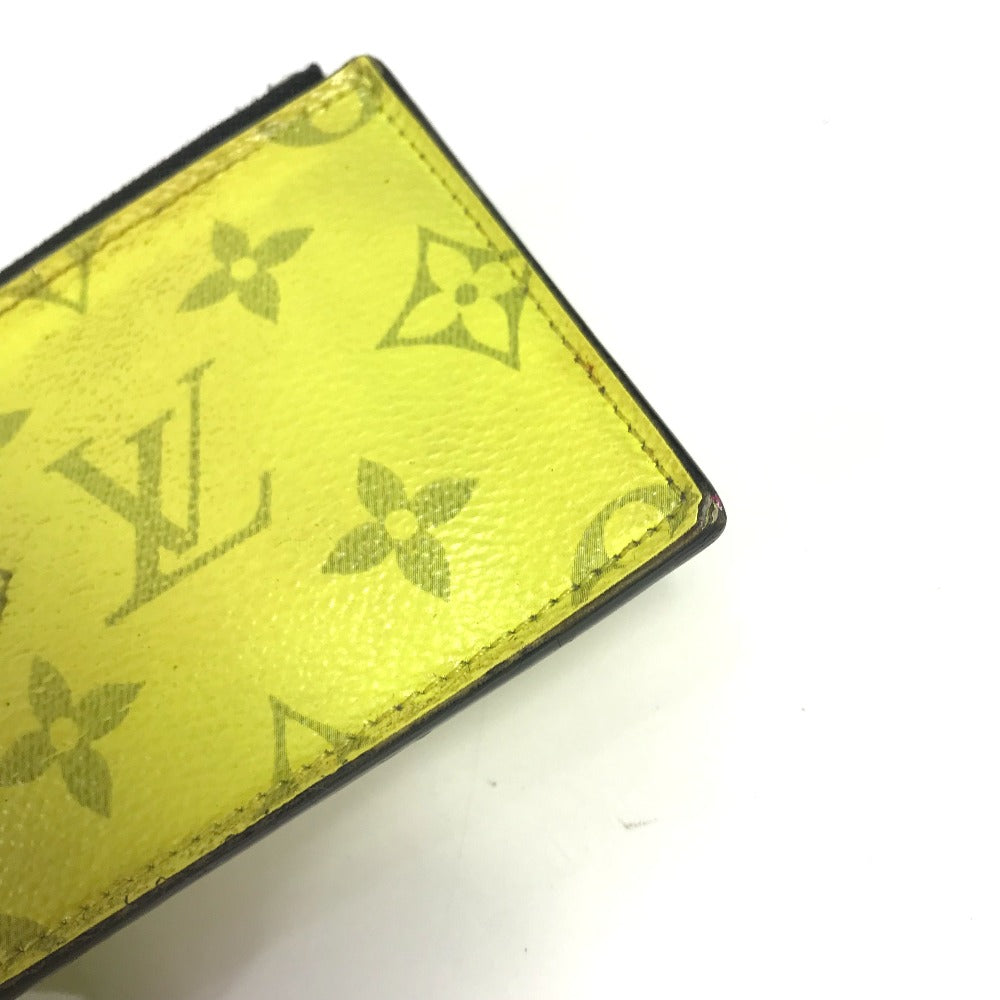 LOUIS VUITTON Coin case M30950 Taiga Leather, Monogram Canvas yellow Taigalama Coin card holder mens(Unisex) Used Authentic