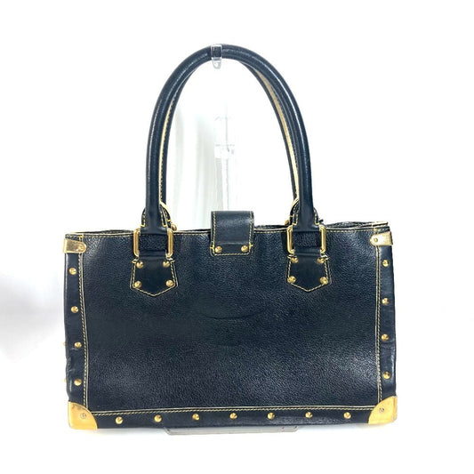 LOUIS VUITTON Tote Bag M91812 Suhari leather black Suhari Faburo Studs Women Used Authentic