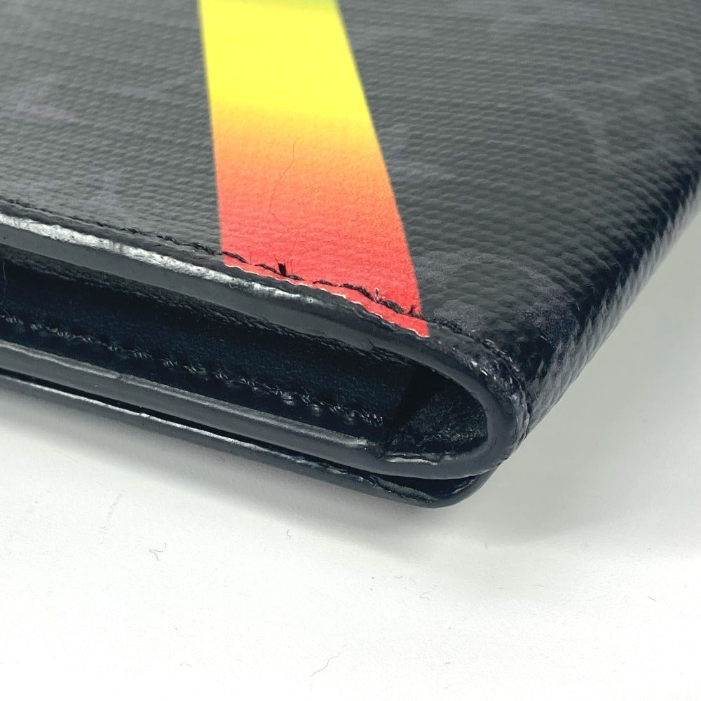 LOUIS VUITTON Clutch bag GI0399 Monogram Eclipse Canvas black Monogram Eclipse Rainbow Portodocument Frank GM unisex(Unisex) Used Authentic
