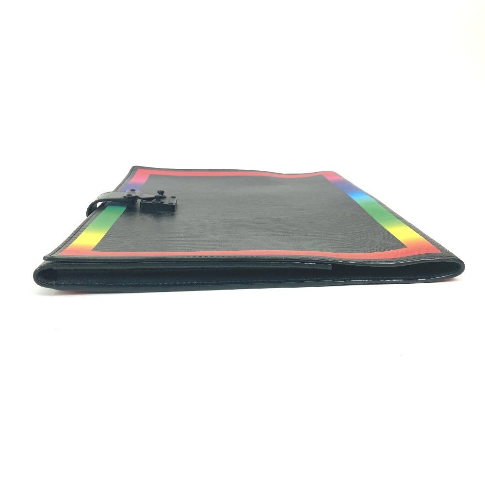 LOUIS VUITTON Clutch bag GI0399 Monogram Eclipse Canvas black Monogram Eclipse Rainbow Portodocument Frank GM unisex(Unisex) Used Authentic