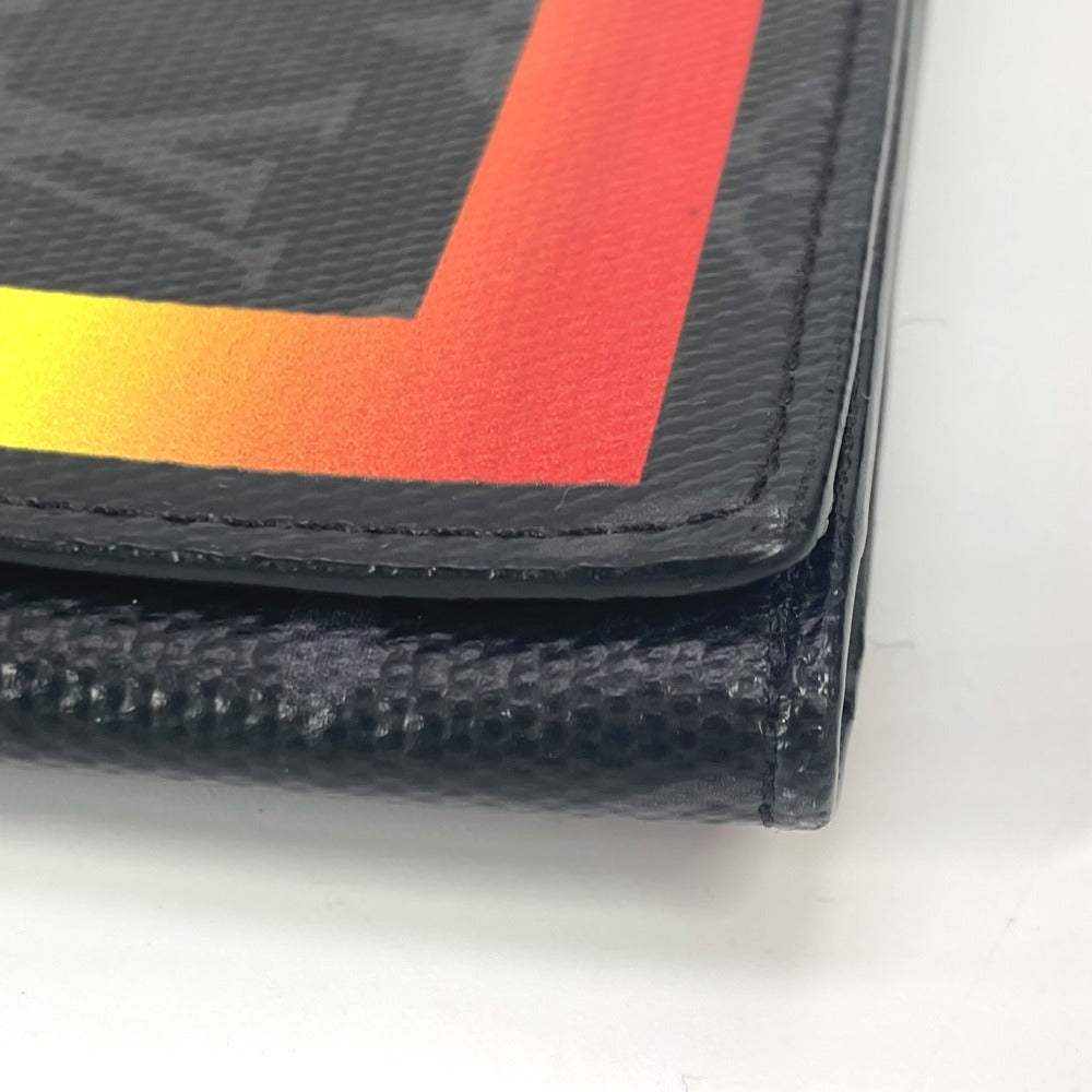 LOUIS VUITTON Clutch bag GI0399 Monogram Eclipse Canvas black Monogram Eclipse Rainbow Portodocument Frank GM unisex(Unisex) Used Authentic