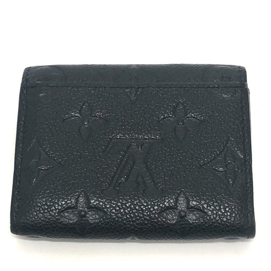 LOUIS VUITTON Trifold wallet M62935 Monogram Ann Platt Leather black Portefeuille Zoe Women Used Authentic