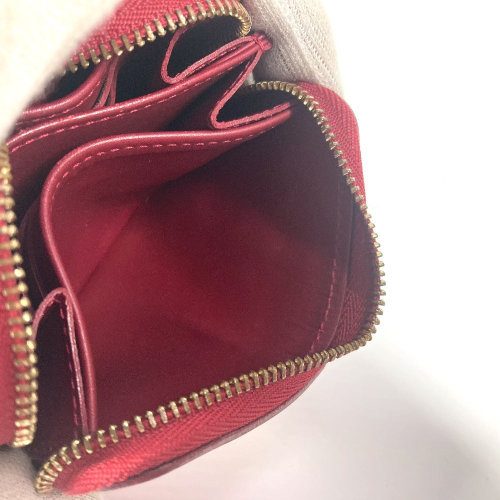 LOUIS VUITTON Coin case M91720 Monogram Vernis Red Monogram Vernis Ray Yule Zip around purse