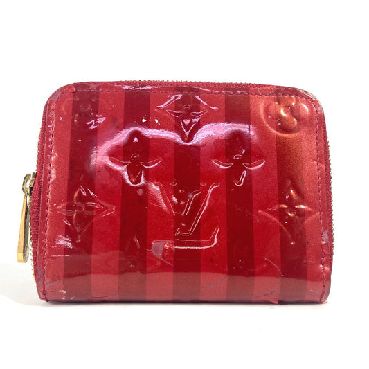 LOUIS VUITTON Coin case M91720 Monogram Vernis Red Monogram Vernis Ray Yule Zip around purse