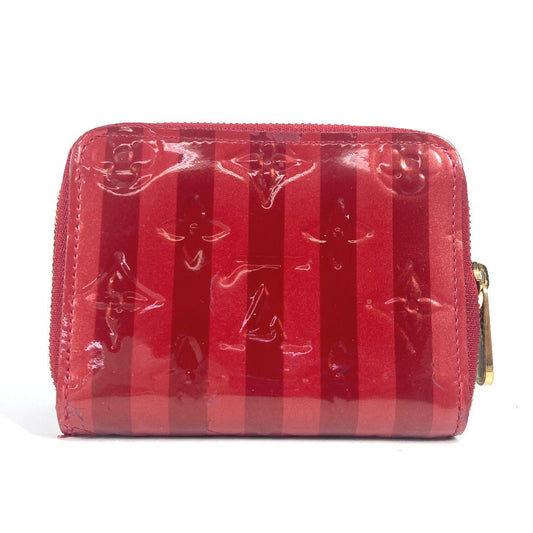 LOUIS VUITTON Coin case M91720 Monogram Vernis Red Monogram Vernis Ray Yule Zip around purse