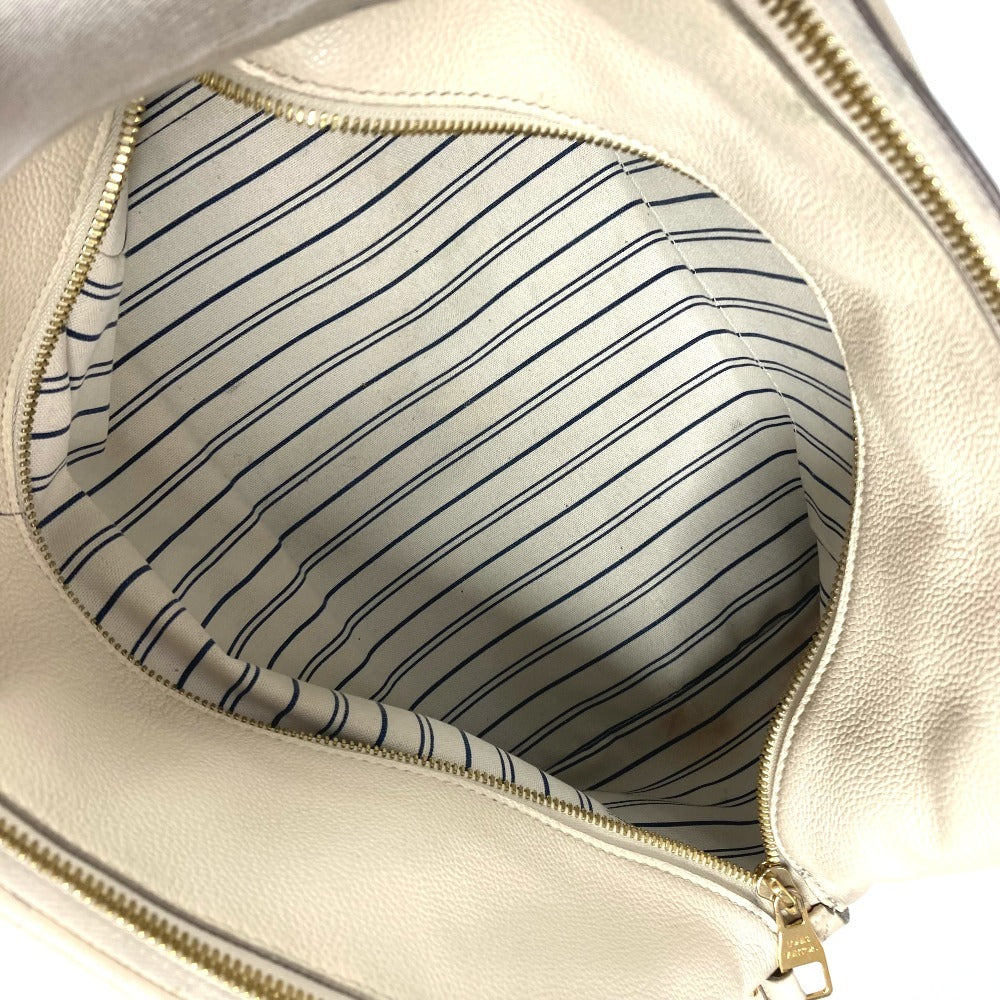 LOUIS VUITTON Handbag M41039 Monogram Ann Platt Leather white Monogram Ann Platt Male MM Women Used Authentic