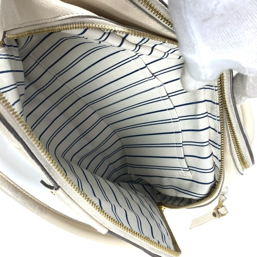 LOUIS VUITTON Handbag M41039 Monogram Ann Platt Leather white Monogram Ann Platt Male MM Women Used Authentic