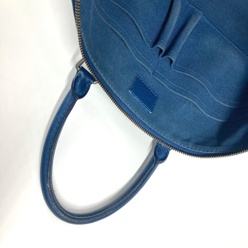LOUIS VUITTON Business bag N41328 Damier Anfini Leather blue Damier Anfini Porto de Cumanjour PDJ mens Used Authentic