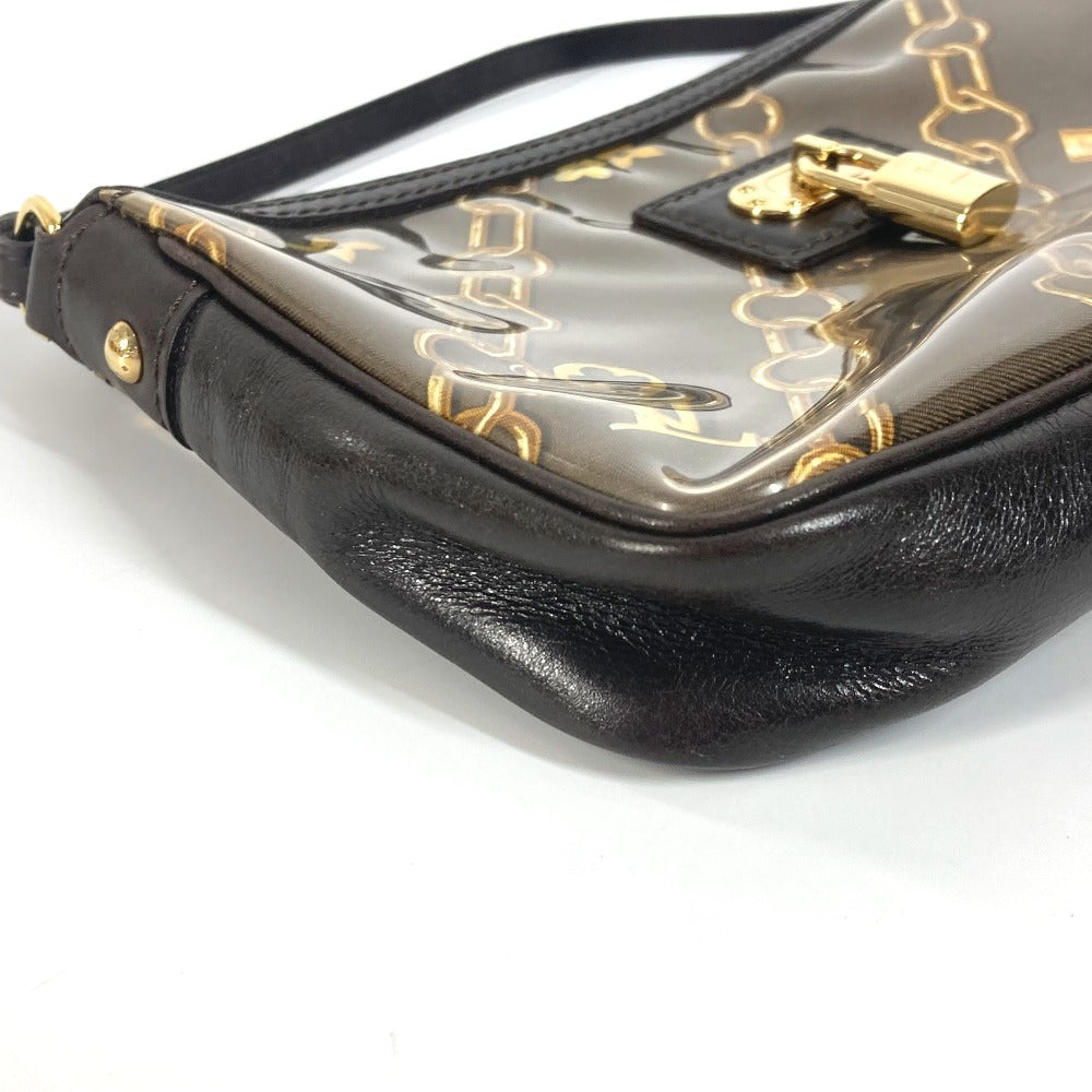 LOUIS VUITTON Shoulder Bag M95162 Plastics, Leather Brown Monogram charm Pochette Accessoires Women Used Authentic