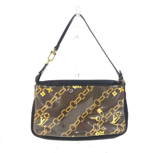 LOUIS VUITTON Shoulder Bag M95162 Plastics, Leather Brown Monogram charm Pochette Accessoires Women Used Authentic