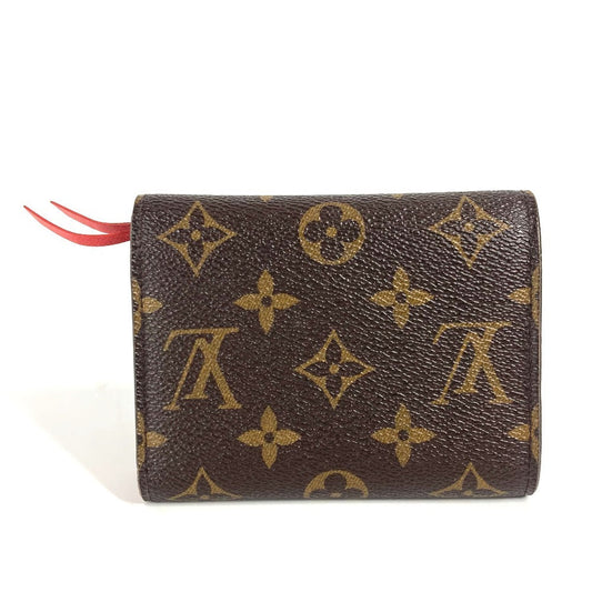 LOUIS VUITTON Trifold wallet M63326 Monogram canvas Brown Monogram Portefeuille Victorine Women Used Authentic