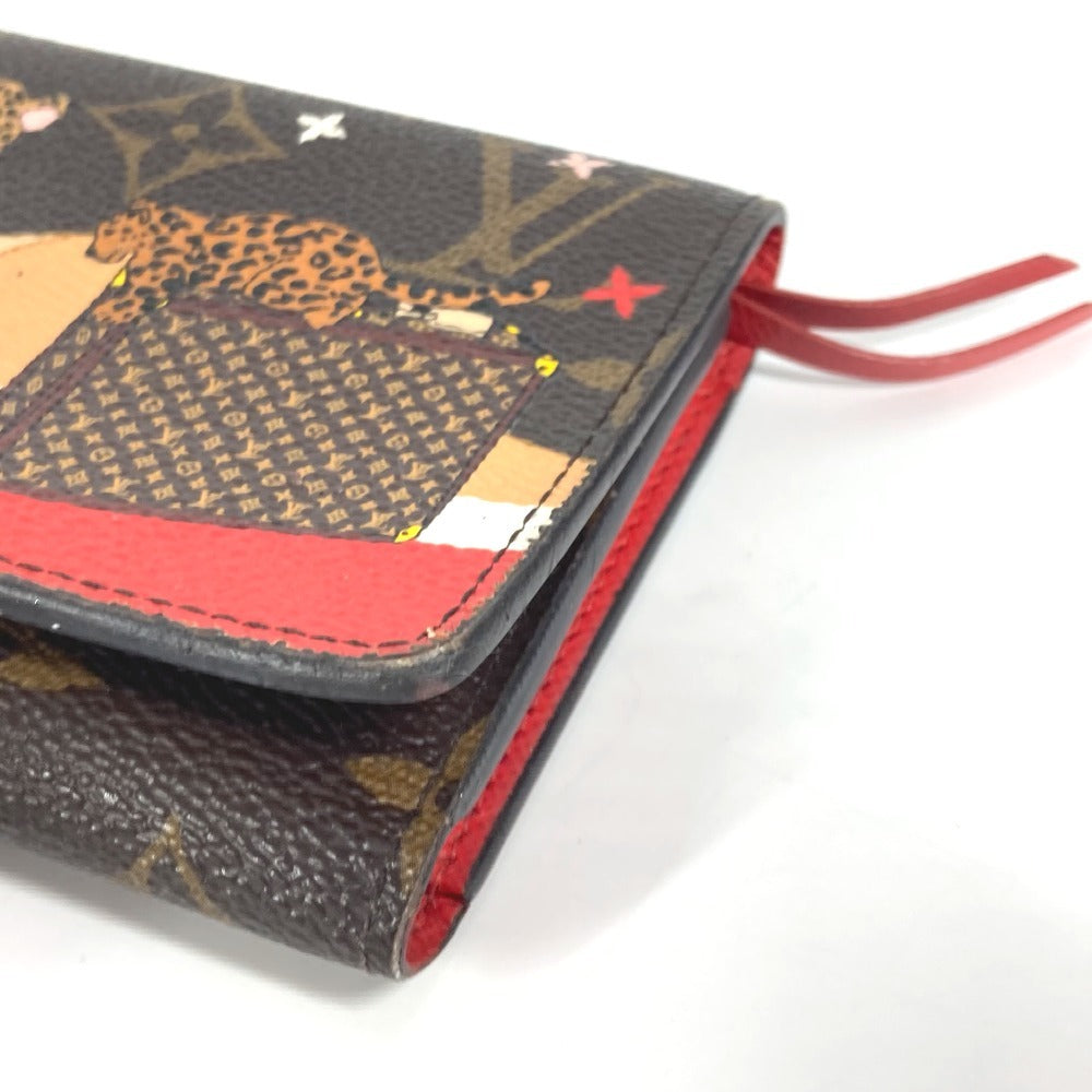 LOUIS VUITTON Trifold wallet M63326 Monogram canvas Brown Monogram Portefeuille Victorine Women Used Authentic