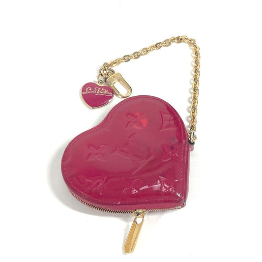 LOUIS VUITTON Coin case M90006 Monogram Vernis purple Monogram Vernis Porto Monet Coeur Women Used Authentic