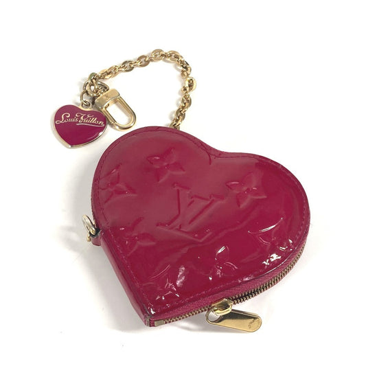 LOUIS VUITTON Coin case M90006 Monogram Vernis purple Monogram Vernis Porto Monet Coeur Women Used Authentic