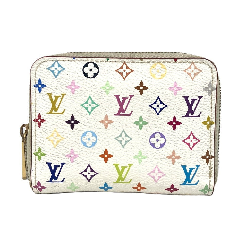 LOUIS VUITTON Coin case M93741 Monogram multicolor canvas white Monogram multicolor Zippy coin purse Women Used Authentic