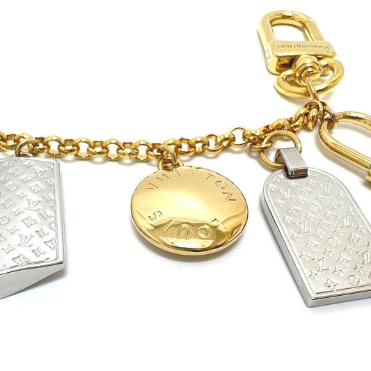 LOUIS VUITTON Bag charm M01314 Gold Plated gold Chain Nanogram Icon