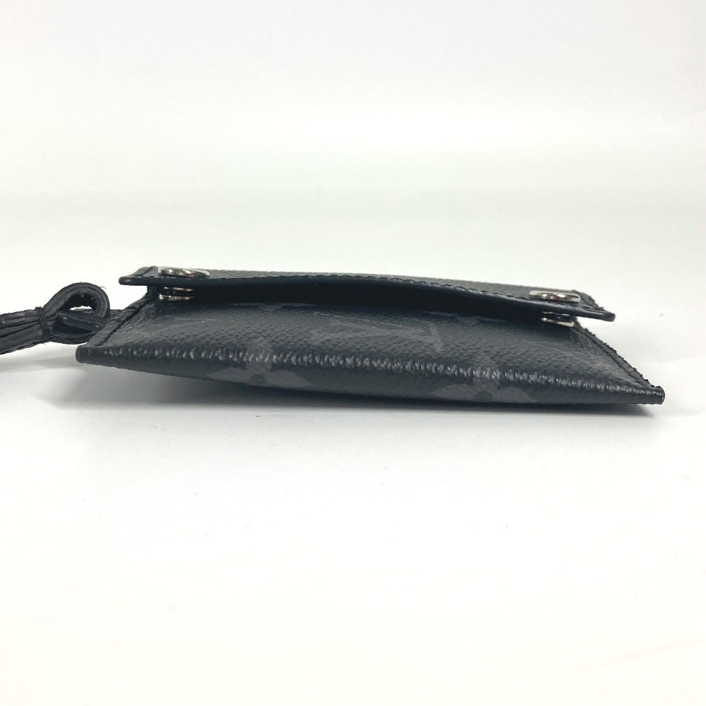 LOUIS VUITTON Coin case M83155 Taiga Leather black Taigalama Porto Cult Onstrap
