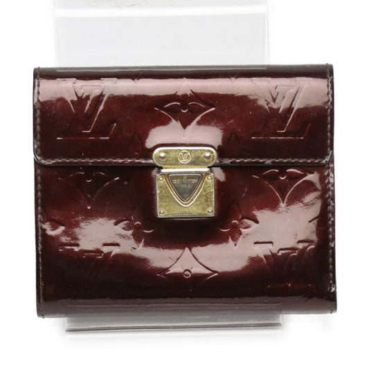 LOUIS VUITTON Tri-fold wallet M93520 Monogram Vernis Amarrant Portefeuille and Koala Vernis with coin pocket Women Used Authentic