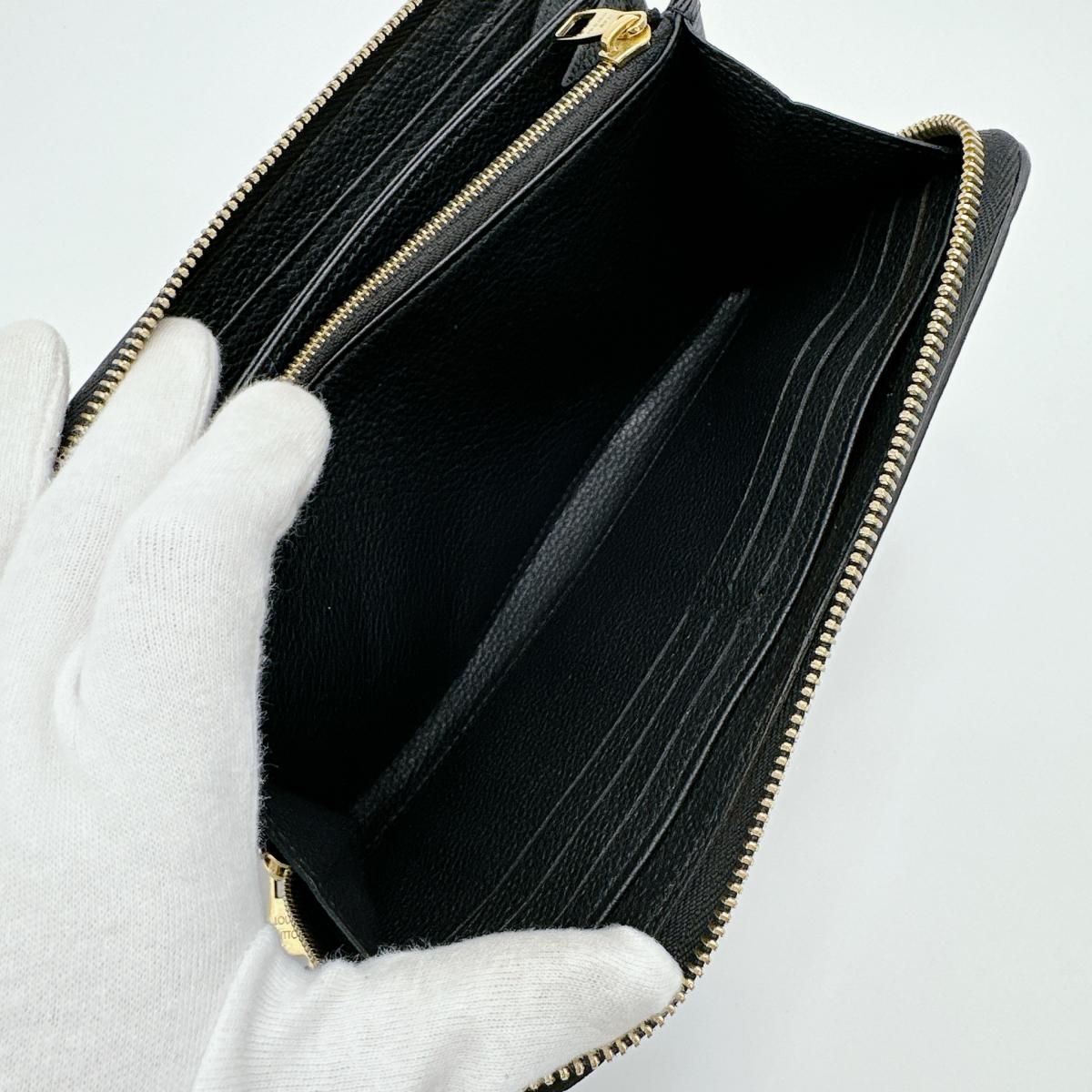LOUIS VUITTON Long Wallet Purse M61864 Monogram Ann Platt black Long Wallet Purse Monogram Zippy wallet Women Used Authentic