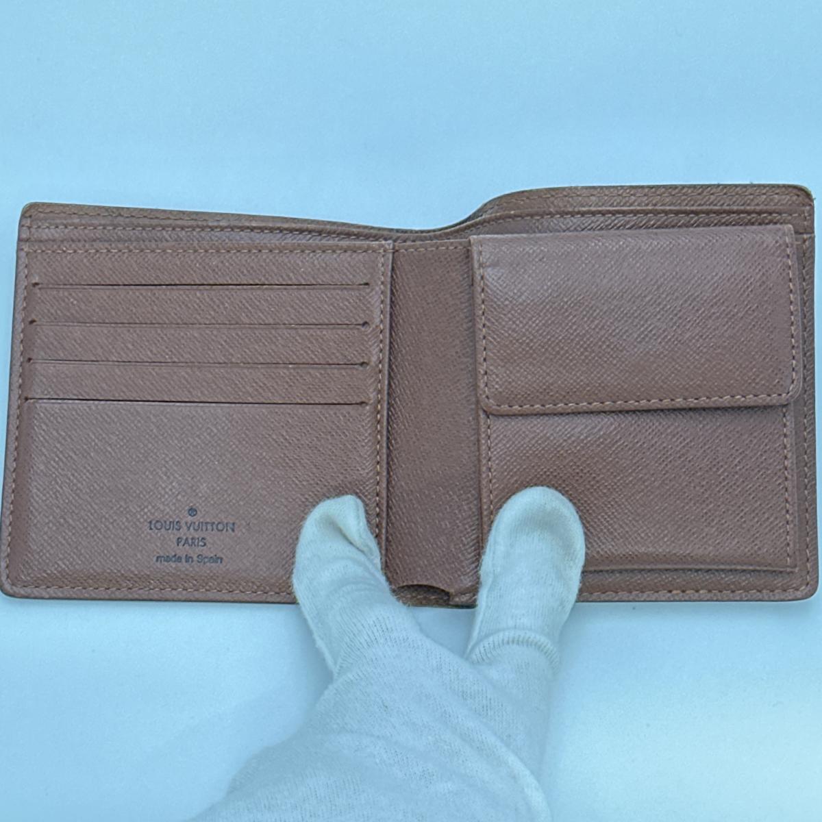 LOUIS VUITTON Bifold Wallet M61675 Monogram canvas Brown Wallet Monogram Portefeuille�EMarco unisex(Unisex) Used Authentic