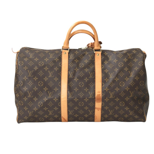 LOUIS VUITTON Boston Duffel bag M41426 Monogram canvas Brown Travel bag Monogram Discontinued Keepall 50 unisex(Unisex) Used Authentic