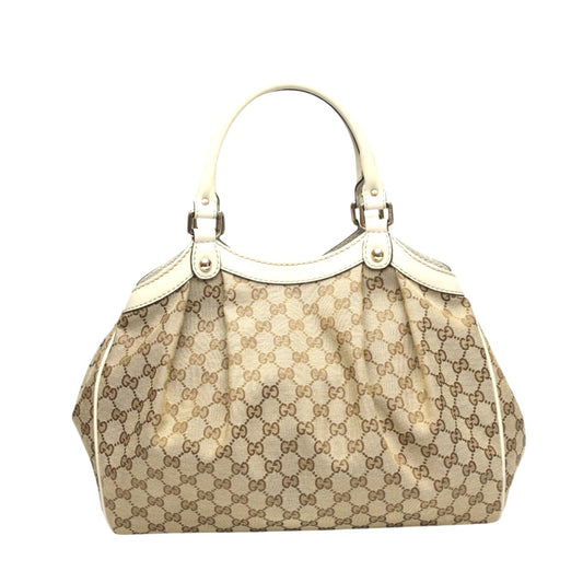 GUCCI Handbag 211944 GG canvas Brown Handbag GG pattern Sukey Women Used Authentic
