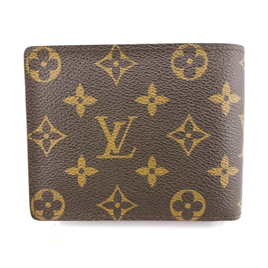 LOUIS VUITTON Bifold Wallet M60026 Monogram canvas Brown Bifold Wallet Monogram Portefeuille Florin unisex(Unisex) Used Authentic
