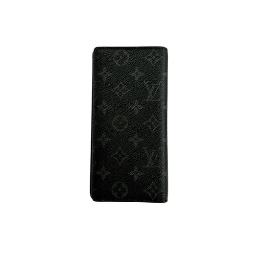 LOUIS VUITTON Long Wallet Purse M61697 Monogram canvas Gray x black Bifold Walletlong wallet Eclipse Portefeuille Blaza mens Used Authentic