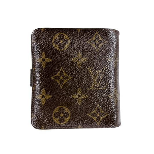 LOUIS VUITTON Bifold Wallet M61667 Monogram canvas Brown Card pocket with zipper Monogram Compact zip unisex(Unisex) Used Authentic