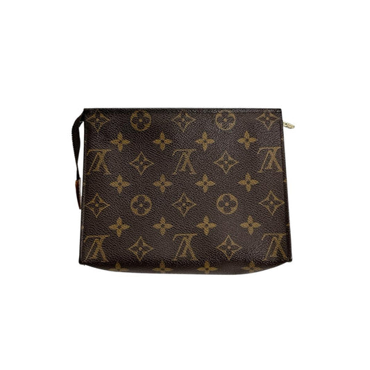 LOUIS VUITTON Pouch M47544 Monogram canvas Brown Pochette Monogram Toilette 19 unisex(Unisex) Used Authentic