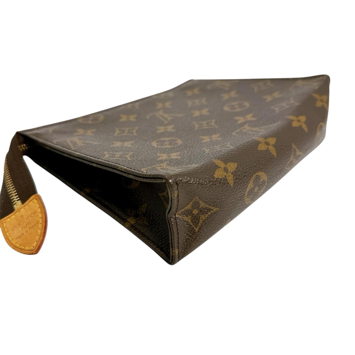 LOUIS VUITTON Pouch M47544 Monogram canvas Brown Pochette Monogram Toilette 19 unisex(Unisex) Used Authentic