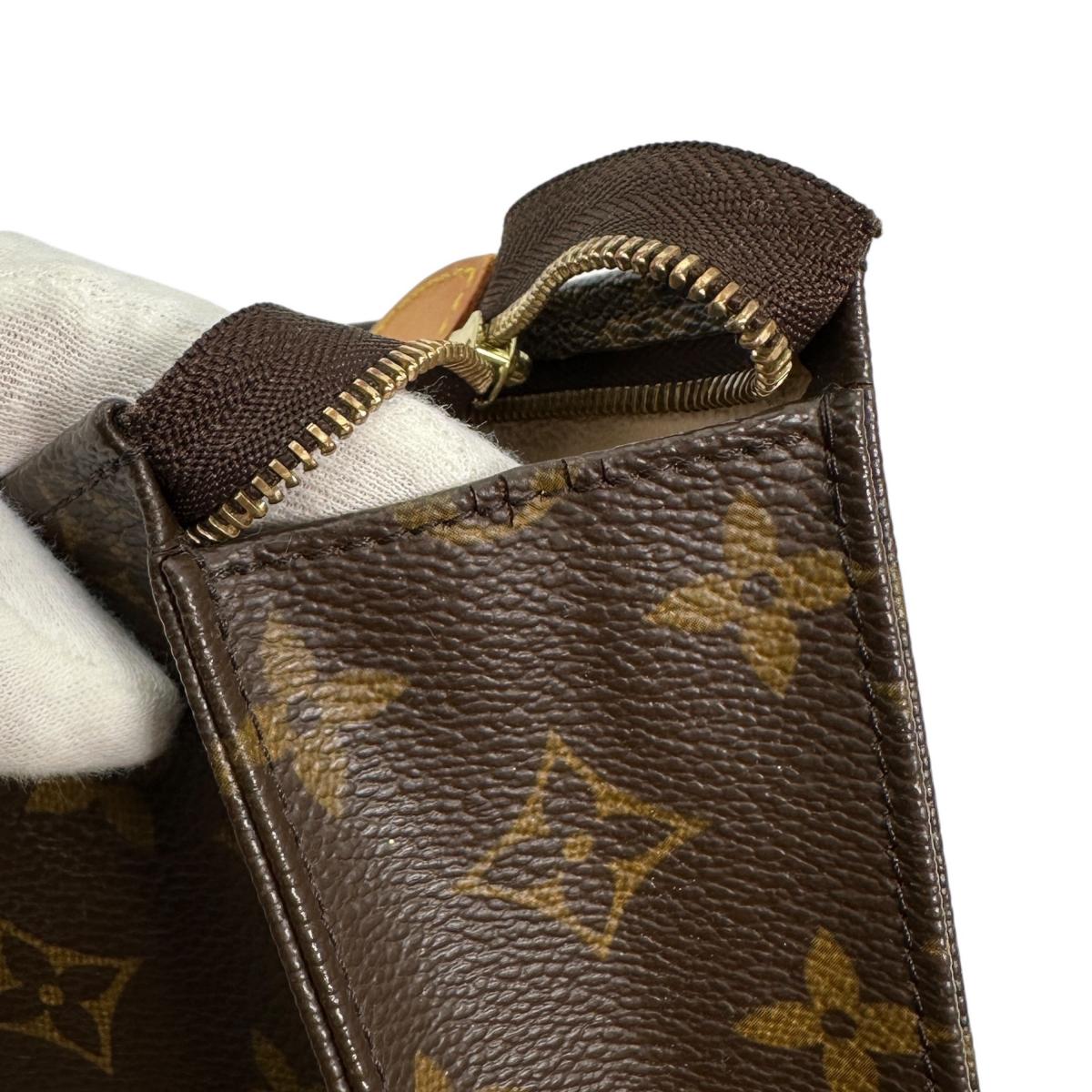 LOUIS VUITTON Pouch M47544 Monogram canvas Brown Pochette Monogram Toilette 19 unisex(Unisex) Used Authentic