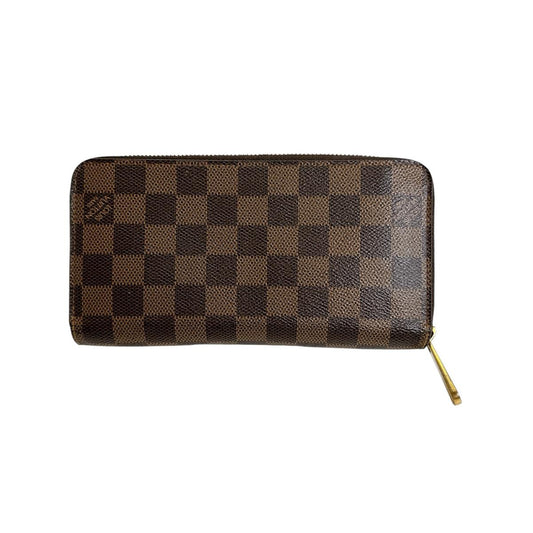 LOUIS VUITTON Long Wallet Purse N41661 Damier canvas Brown Damier Zippy wallet