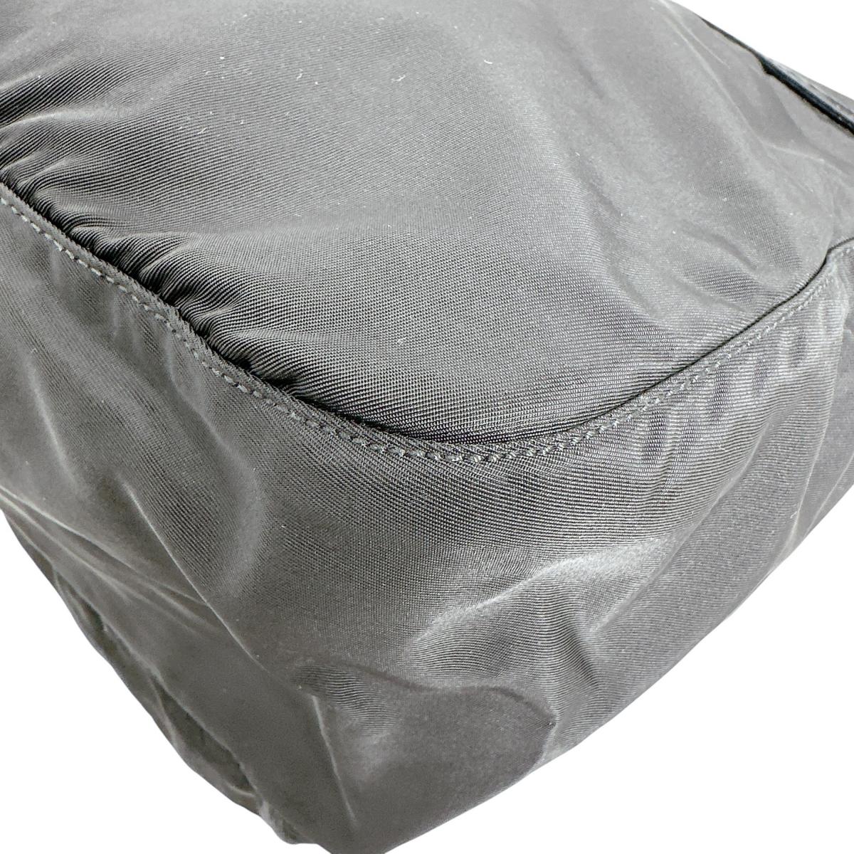 PRADA Shoulder Bag Nylon black Crossbody Triangle logo