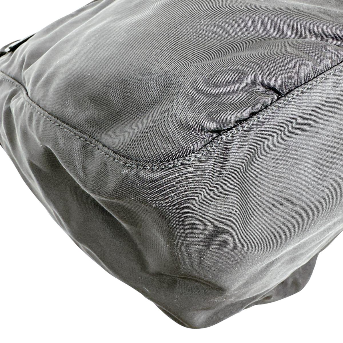 PRADA Shoulder Bag Nylon black Crossbody Triangle logo