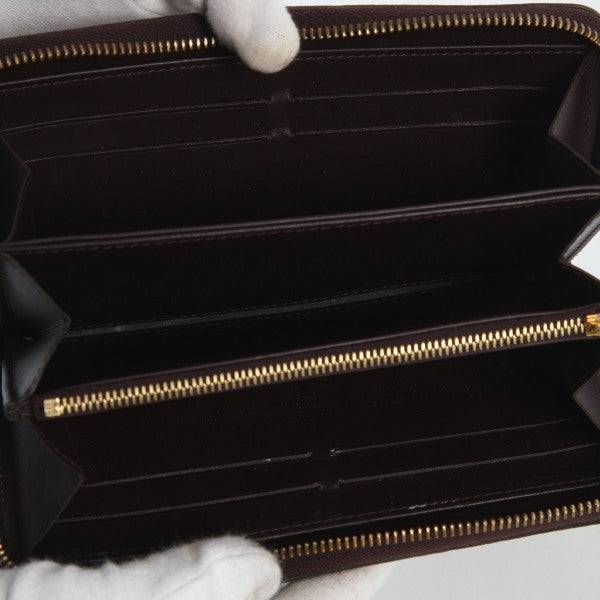 LOUIS VUITTON Long Wallet Purse M93522 Monogram Vernis Amarrant Zip Around Vernis Zippy wallet Women Used Authentic