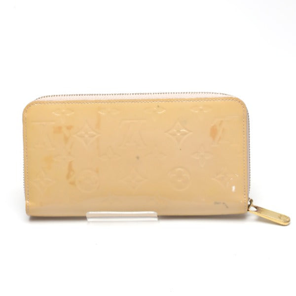 LOUIS VUITTON Long Wallet Purse M90076 Monogram Vernis Rose Angelique Zip Around Vernis Zippy wallet Women Used Authentic