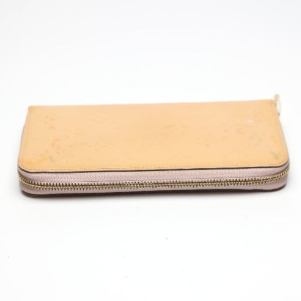 LOUIS VUITTON Long Wallet Purse M90076 Monogram Vernis Rose Angelique Zip Around Vernis Zippy wallet Women Used Authentic