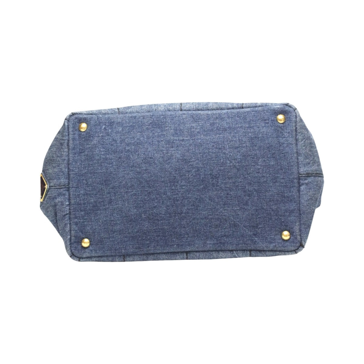 PRADA Tote Bag 1BG439 denim blue Tote Bag Canapa Women Used Authentic
