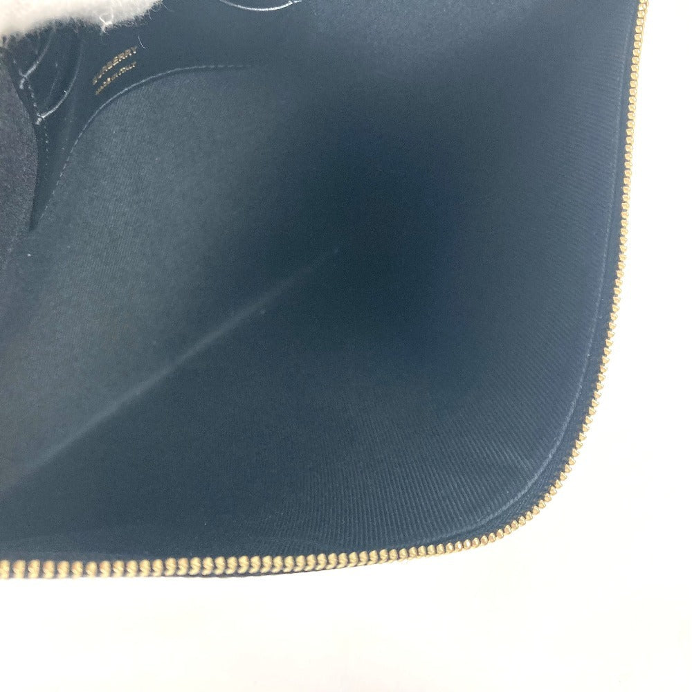 BURBERRY Clutch bag leather Brown TB logo unisex(Unisex) Used Authentic