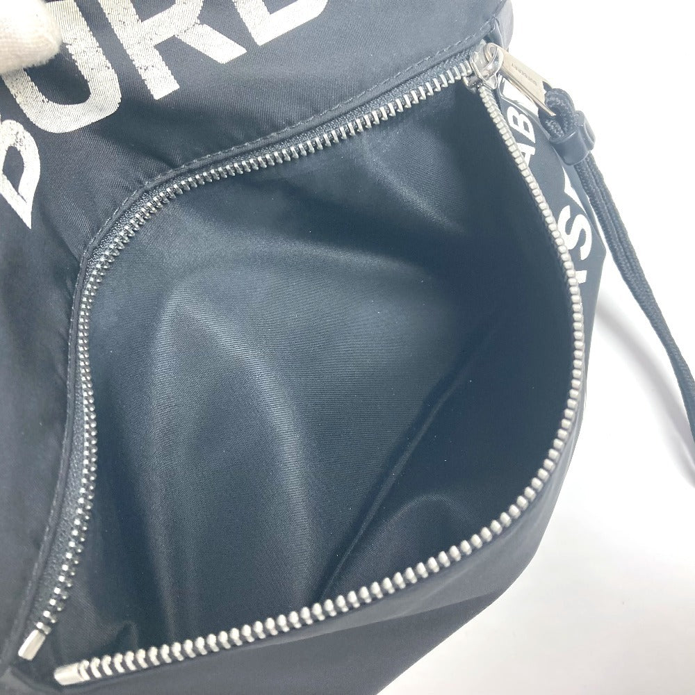 BURBERRY Clutch bag 8014756 Nylon black logo Horseferry