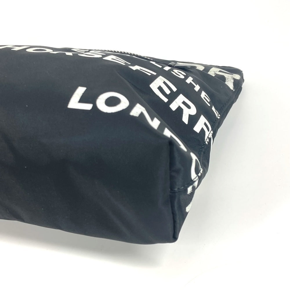 BURBERRY Clutch bag 8014756 Nylon black logo Horseferry
