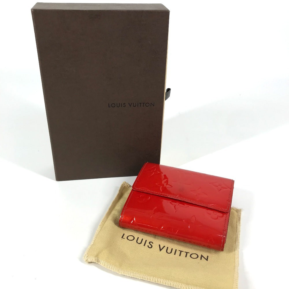 LOUIS VUITTON Trifold wallet M91169 Monogram Vernis Red Monogram Vernis Porto Monevier Cult Clady