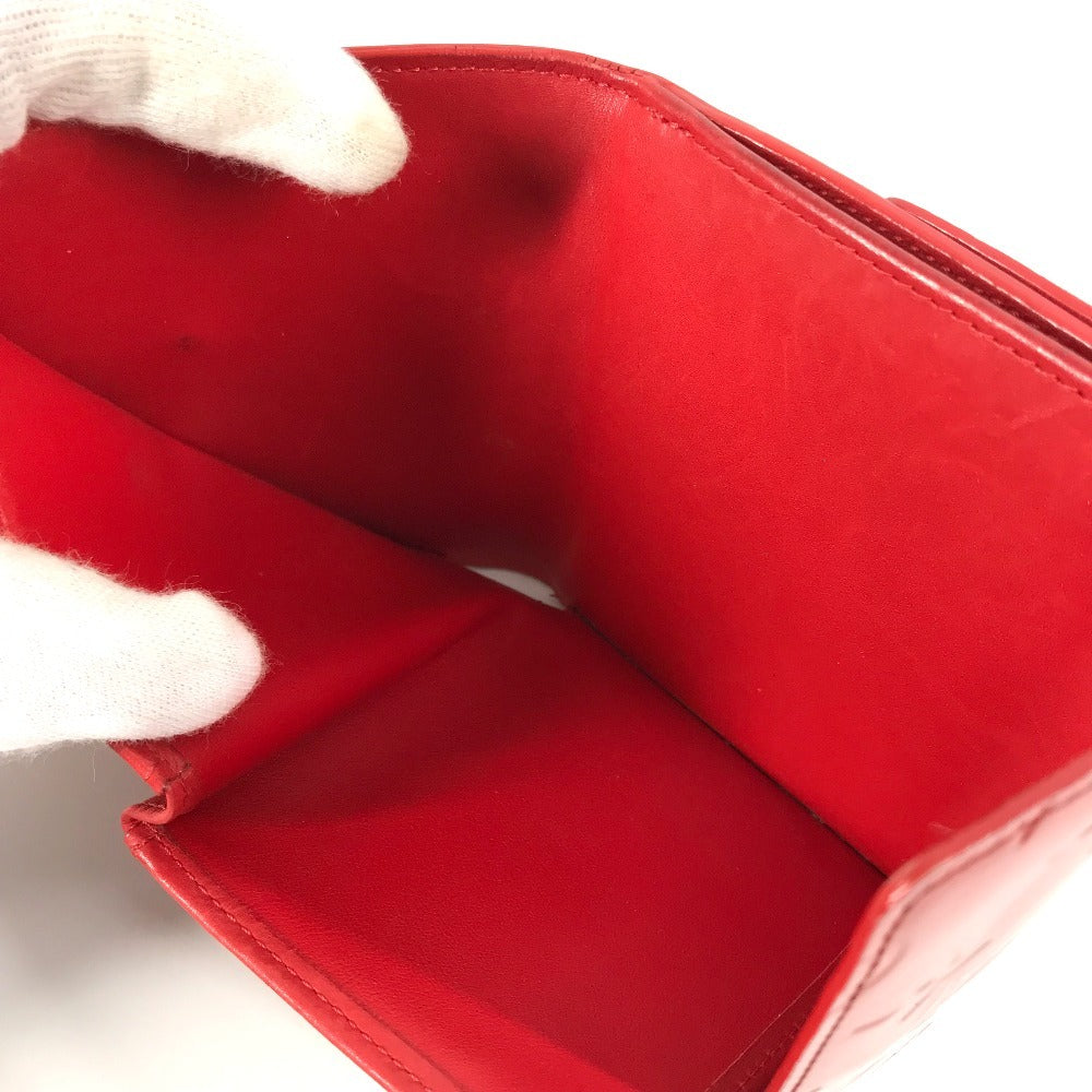 LOUIS VUITTON Trifold wallet M91169 Monogram Vernis Red Monogram Vernis Porto Monevier Cult Clady