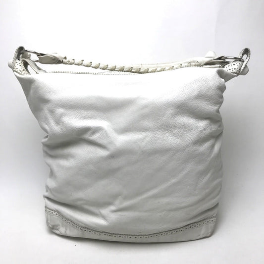 BALENCIAGA Shoulder Bag 204527 lambskin white Covered Giant Day Editors Women Used Authentic
