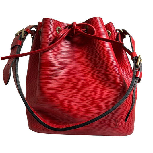 LOUIS VUITTON Shoulder Bag M44107 Epi Leather Castarian red Petit Noe Epi Drawstring type Women Used Authentic